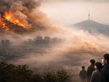 북서풍 타고 직격탄…국외 산불발 초미세먼지 급습